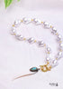 Boho Necklace, White Peal Sea Shell